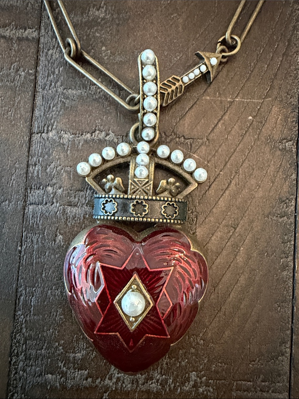 Nightcap Scotch and Sacred Heart Necklace - Picture 2 of 8